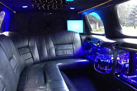 inside the town car limo